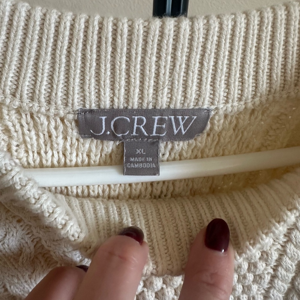 J. Crew Cream Cable Knit Sweater - Picture 5 of 5